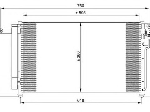 Condensator climatizare CHEVROLET LACETTI 05- - Cod intern: W20139633 - LIVRARE DIN STOC in 24 ore!!!