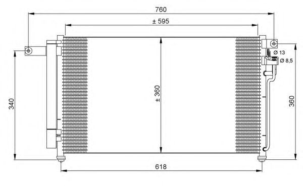 Condensator climatizare CHEVROLET LACETTI (J200) MAXGEAR: AC892728