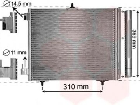 Condensator, climatizare Citroen C3 I (FC_), Citroen C3 Pluriel (HB_), Citroen C2 (JM_) - VAN WEZEL 40005295