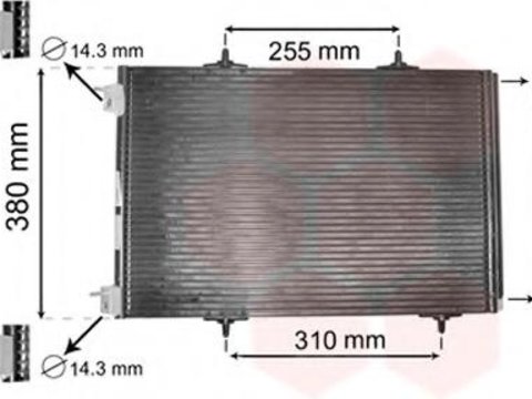 Condensator, climatizare Citroen C3 I (FC_), Citroen C2 (JM_), PEUGEOT 1007 (KM_) - VAN WEZEL 40005291