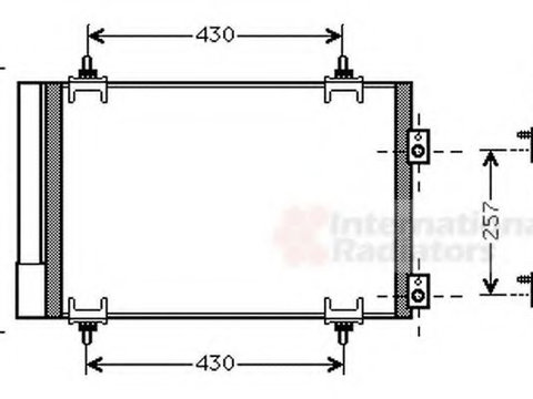 Condensator, climatizare CITROEN C4 II (B7) (2009 - 2016) VAN WEZEL 09005231 piesa NOUA