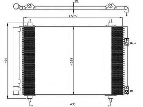 Condensator, climatizare CITROEN DS4 (2011 - 2015) NRF 35610 piesa NOUA
