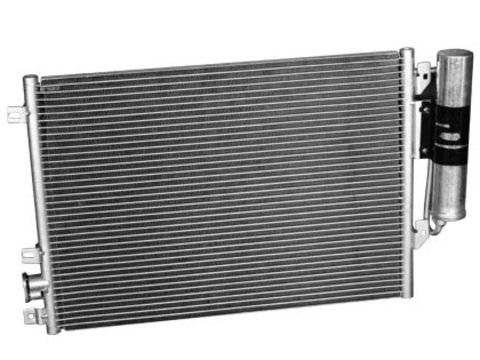 Condensator climatizare Dacia Logan 2004-2012, Sandero 2008-2012 pentru motorizari 1.4 si 1.6 , radiator clima 550(510)x380x16mm cu uscator