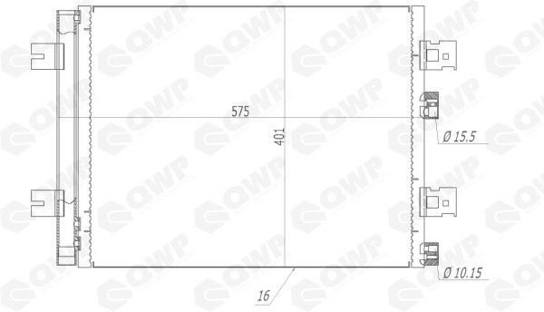 Condensator, climatizare DACIA LOGAN MCV (KS) (2007 - 2016) QWP WAC123 piesa NOUA