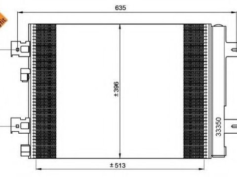 Condensator, climatizare DACIA LOGAN MCV (KS) (2007 - 2016) NRF 35947 piesa NOUA