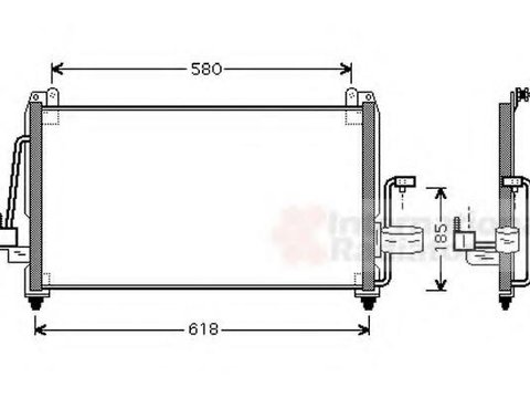 Condensator, climatizare DAEWOO NUBIRA (KLAJ), DAEWOO NUBIRA Break (KLAJ), DAEWOO NUBIRA limuzina (KLAJ) - VAN WEZEL 81005040