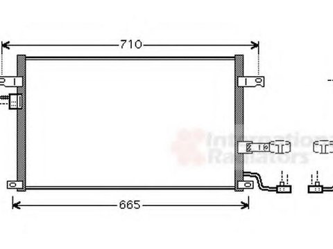 Condensator, climatizare DAEWOO NUBIRA limuzina (KLAN), DAEWOO LACETTI hatchback (KLAN), CHEVROLET LACETTI (J200) - VAN WEZEL 81005056