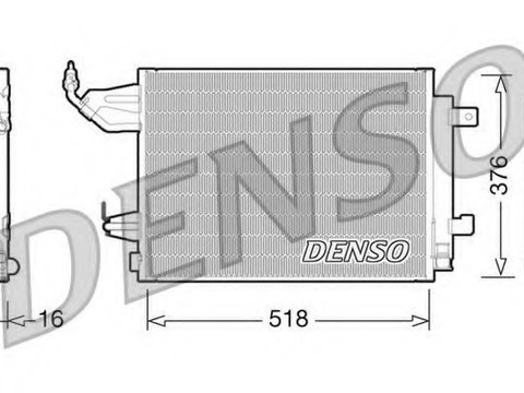 Condensator climatizare DCN16001 DENSO pentru Mitsubishi Colt Mitsubishi Mirage
