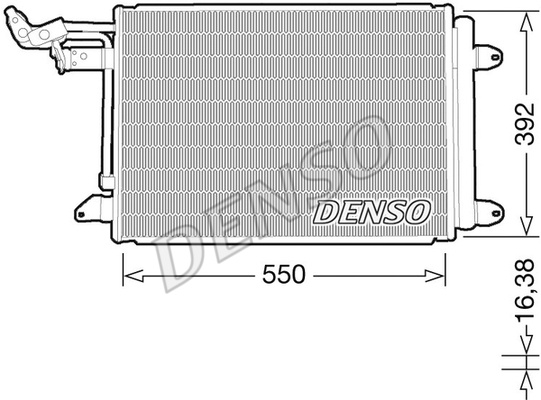 Condensator climatizare DCN32032 DENSO pentru Seat Leon Vw Touran Skoda Octavia Vw Jetta Vw Vento Audi A3 Vw Golf Skoda Superb Audi Tt Vw Eos Vw Caddy Vw Cc Vw Passat Vw Rabbit Seat Altea