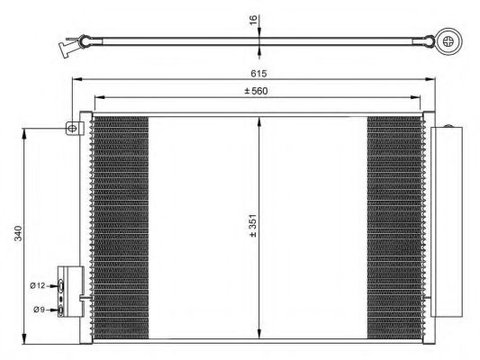 Condensator, climatizare FIAT 500L (199_) (2012 - 2020) NRF 350065