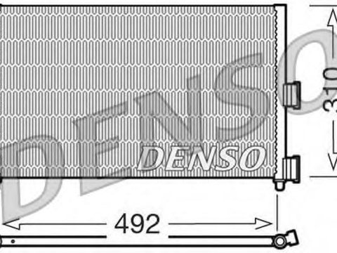 Condensator, climatizare FIAT PUNTO (188), FIAT DOBLO (119), FIAT DOBLO Cargo (223) - DENSO DCN09071