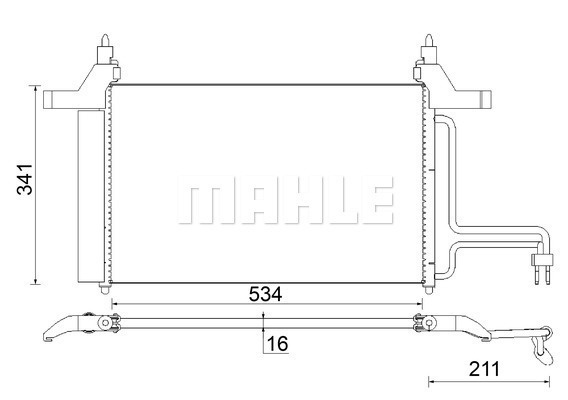 Condensator climatizare # Fiat Stilo 2001 2002 200