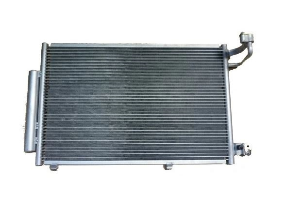 Condensator climatizare Ford FIESTA, 10.2008-04.2013 motor 1,25, 1,4, 1,6 benzina, 1,4/1,5 TDCI diesel full aluminiu brazat, 615(575)x383(350)x16 mm