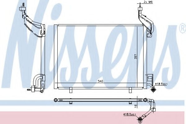 Condensator, climatizare FORD FIESTA VI (2008 - 2016) NISSENS 940540