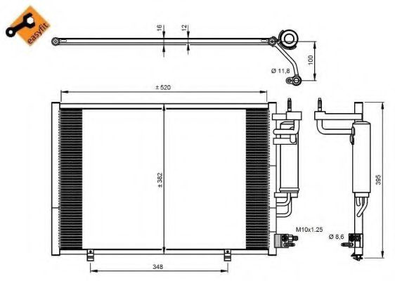 Condensator, climatizare FORD FIESTA VI Van (2009 - 2016) NRF 350205