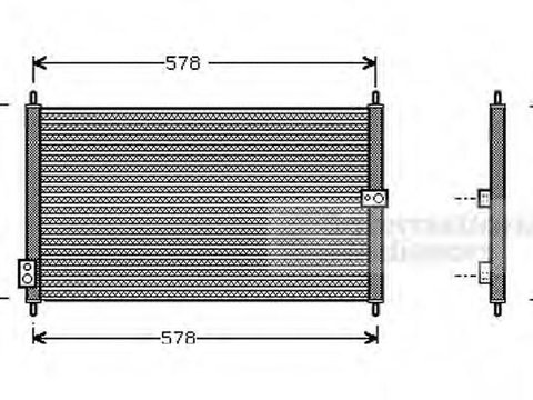 Condensator, climatizare HONDA ACCORD Mk V cupe (CD) - VAN WEZEL 25005086