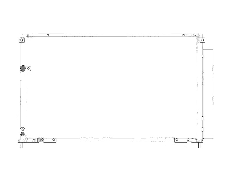 Condensator climatizare Honda Civic, 2005-2012, motor 1.4, 74 kw benzina, 2.2 iCTDI, 103 kw diesel, cutie manuala, full aluminiu brazat, 646 (605)x384 (364)x16 mm, cu uscator si filtru integrat