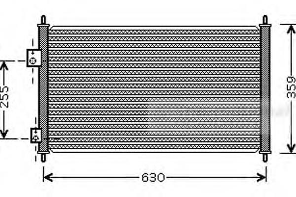 Condensator, climatizare HONDA CIVIC VII Hatchback (EU, EP, EV), HONDA CIVIC VII cupe (EM2), HONDA CIVIC VII limuzina (ES) - VAN WEZEL 25005165