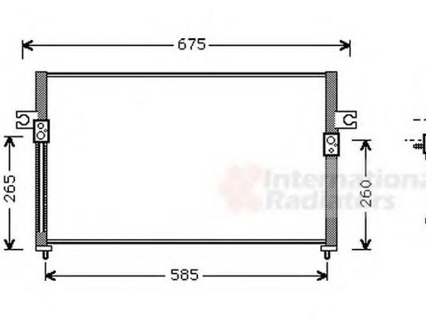 Condensator, climatizare HYUNDAI H100 / GRACE bus (P), HYUNDAI SATELLITE, HYUNDAI H100 / GRACE caroserie - VAN WEZEL 82005058