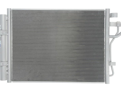 Condensator climatizare Hyundai I10 (IA), 08.2013-, motor 1.0, 49 kw, 1.2, 64 kw benzina, cutie manuala, full aluminiu brazat, 474(435)x345(332)x16 mm, cu uscator si filtru integrat