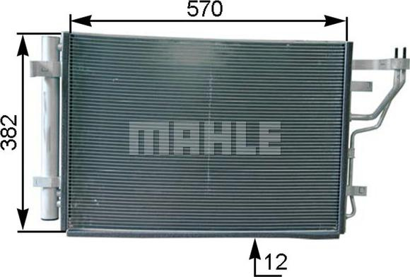 Condensator, climatizare HYUNDAI i30 (FD), Turism, 10.2007 - 06.2012 MAHLE AC 442 000P