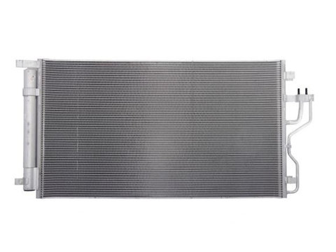 Condensator climatizare Hyundai IX35 (LM), 01.2010-2015, Kia Sportage (JE), 07.2010-2015, motor 2.0, 120 kw benzina, cutie manuala/automata, full aluminiu brazat, 700 (655)x390 (375)x12 mm, cu uscator si filtru integrat