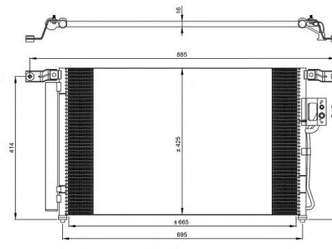 Condensator climatizare HYUNDAI SANTA FE 06- - Cod intern: W20088885 - LIVRARE DIN STOC in 24 ore!!!