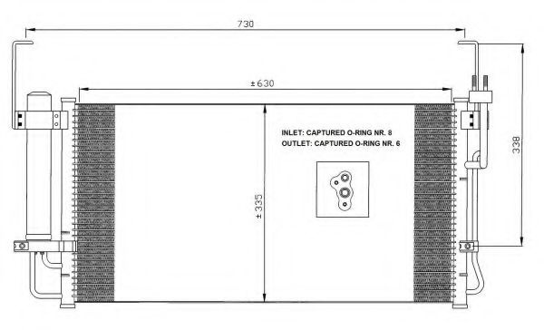 Condensator, climatizare HYUNDAI SANTA FE I (SM) (
