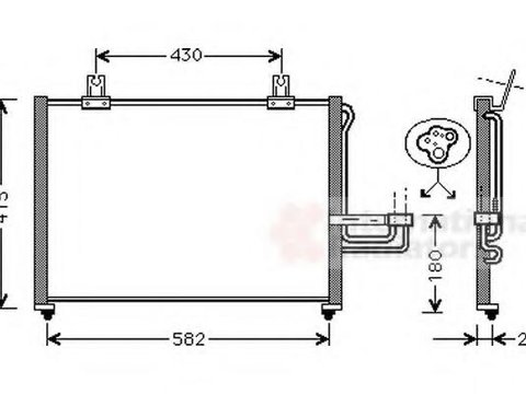 Condensator, climatizare KIA CARENS I (FC) - VAN WEZEL 83005026