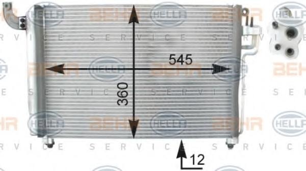 Condensator, climatizare KIA RIO II limuzina (JB), KIA RIO II (JB) - HELLA 8FC 351 303-131