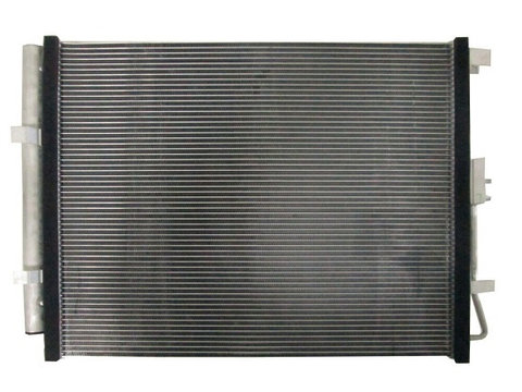 Condensator climatizare Kia Soul (PS), 08.2016-2019, motor 1.6 T-GDI, 150 kw benzina, cutie automata, full aluminiu brazat, 525 (485)x400 (387)x16 mm, cu uscator si filtru integrat