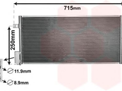 Condensator, climatizare LANCIA DELTA III (844) (2008 - 2014) VAN WEZEL 17005310 piesa NOUA