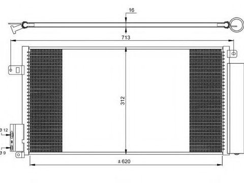 Condensator, climatizare LANCIA DELTA III (844) (2008 - 2014) NRF 35750 piesa NOUA