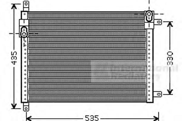 Condensator, climatizare LANCIA KAPPA (838A), LANCIA KAPPA SW (838B), LANCIA KAPPA cupe (838) - VAN WEZEL 73005089