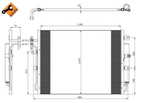 Condensator, climatizare LAND ROVER DISCOVERY IV (LA) (2009 - 2016) NRF 350217 piesa NOUA