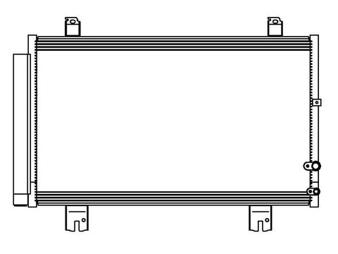 Condensator climatizare Lexus GS, 01.2012-, motor 2.5 V6, 152 kw, 3.5 V6, 228 kw benzina, cutie automata, full aluminiu brazat, 685(645)x390(375)x16 mm, cu uscator si filtru integrat