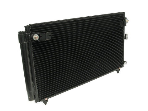 Condensator climatizare Lexus IS, 04.1999-10.2005, motor 2.0 R6, 114 kw, 3.0 R6, 157 kw benzina, cutie manuala/automata, full aluminiu brazat, 670 (620)x370 (350)x16 mm, cu uscator si filtru integrat