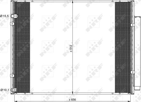 Condensator, climatizare LEXUS RX II (_U3_), Crossover, 02.2003 - 12.2008 NRF 35857