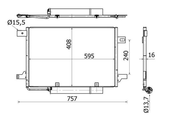 Condensator, climatizare MAHLE AC 369 000S pentru 