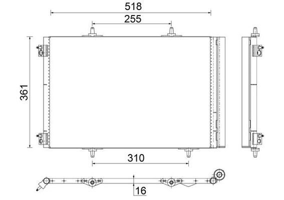 Condensator, climatizare MAHLE AC 466 000S