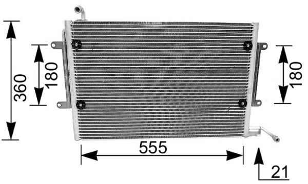Condensator, climatizare MAHLE AC172000S la VW GOLF III (1H1) 1991 1992 1993 1994 1995 1996 1997
