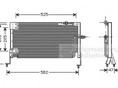 Condensator, climatizare MAZDA 121 (DA) - VAN WEZEL 27005142