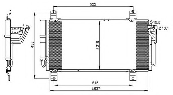 Condensator, climatizare MAZDA 6 combi-coupe (GH) 