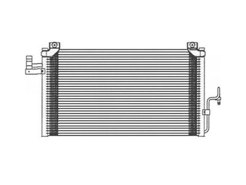 Condensator climatizare Mazda Premacy, 07.1999-03.2005, motor 1.8, 74 kw benzina, cutie manuala, full aluminiu brazat, 652 (610)x344x22 mm, fara filtru uscator