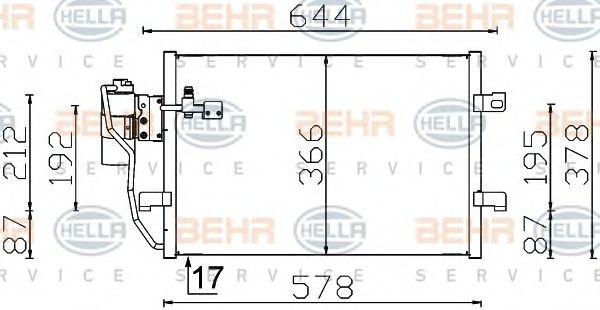 Condensator climatizare MERCEDES A-CLASS W168 98- 