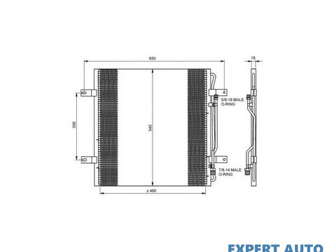 Condensator, climatizare Mercedes ATEGO 1998-2004 #3 135500N