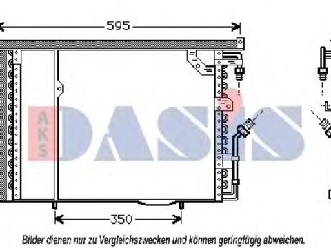 Condensator, climatizare MERCEDES-BENZ 190 limuzina (W201) - AKS DASIS 122010N