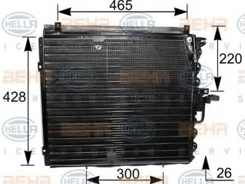 Condensator, climatizare MERCEDES-BENZ COUPE (C124), MERCEDES-BENZ limuzina (W124), MERCEDES-BENZ KOMBI Break (S124) - HELLA 8FC 351 035-181