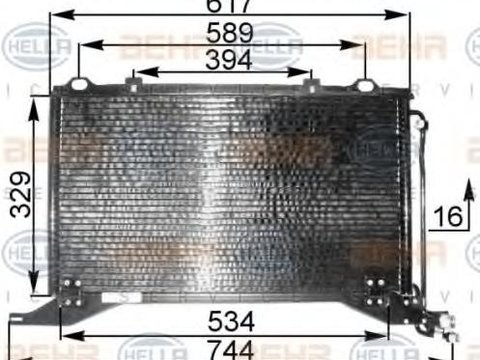 Condensator, climatizare MERCEDES-BENZ E-CLASS limuzina (W210), MERCEDES-BENZ E-CLASS Break (S210) - HELLA 8FC 351 037-171