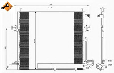 Condensator, climatizare MERCEDES-BENZ R-CLASS (W2